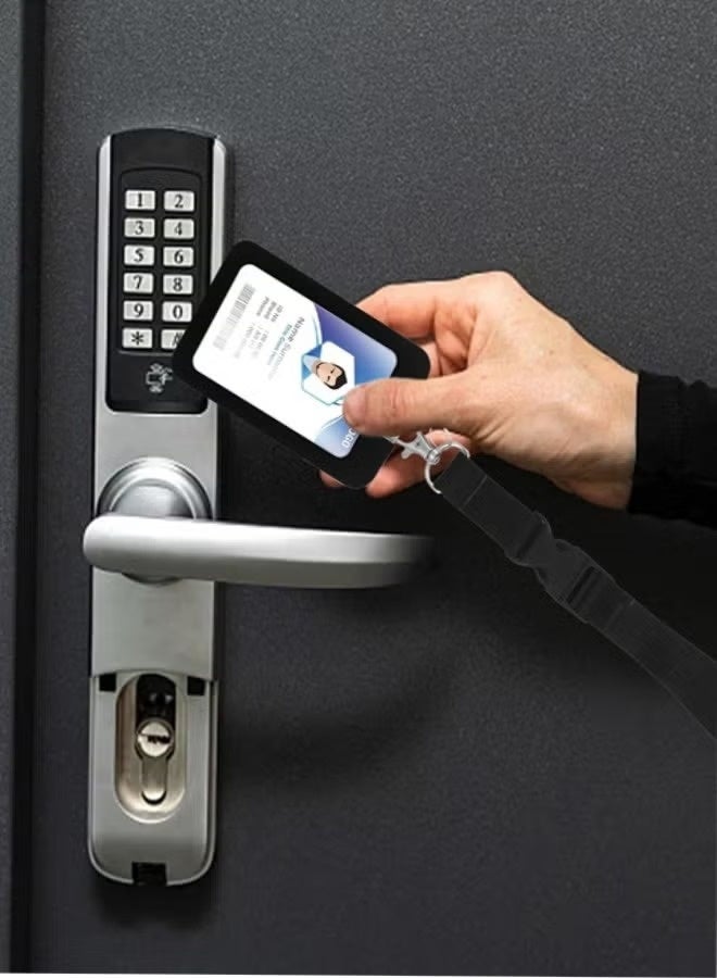 MTC Retractable ID Badge Holder with Breakaway Lanyard, Heavy Duty Retractable Badge Reel, Detachable Keychain, Vertical Sliding ID Badge Holder for Office School Officer Teacher Nurse - Image 4